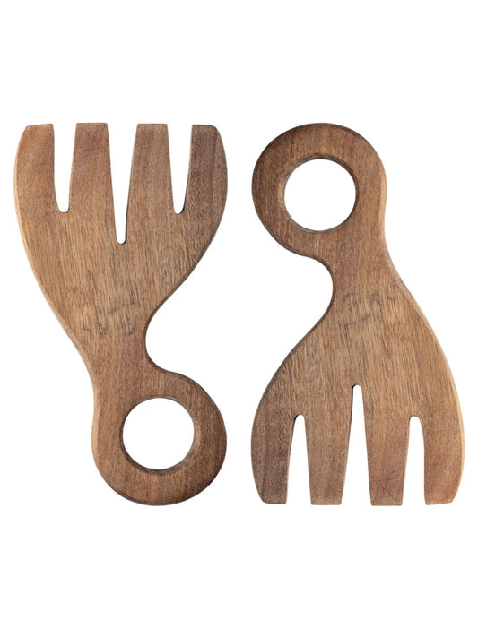 Acacia Wood Salad Servers Set of 2