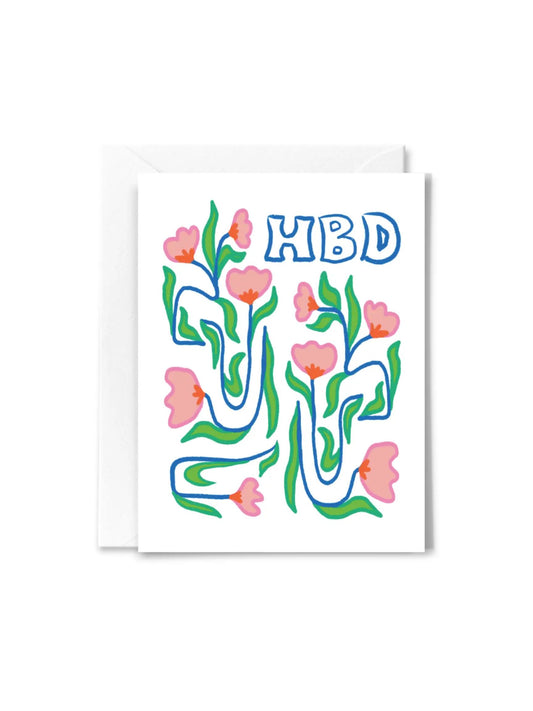 HBD Flowers Card