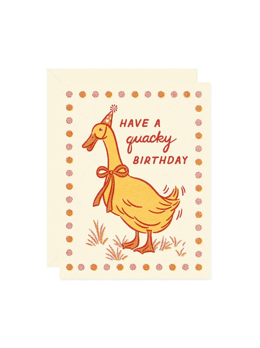 Quacky Duck Birthday Card