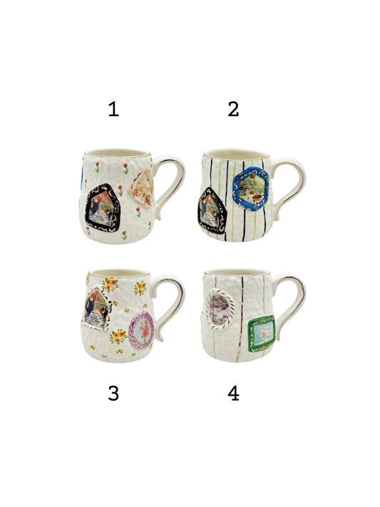 12 oz. Embossed Hand-Painted Mug