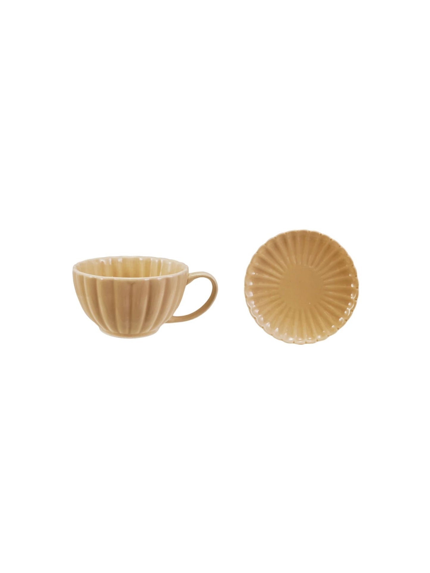 Stoneware Ribbed Mug - Mug Only
