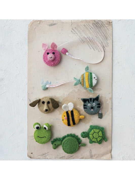 Handmade Plastic & Embroidered Animal Shaped Tape Measure