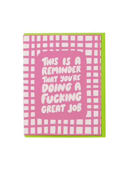You're Doing a Fucking Great Job Card