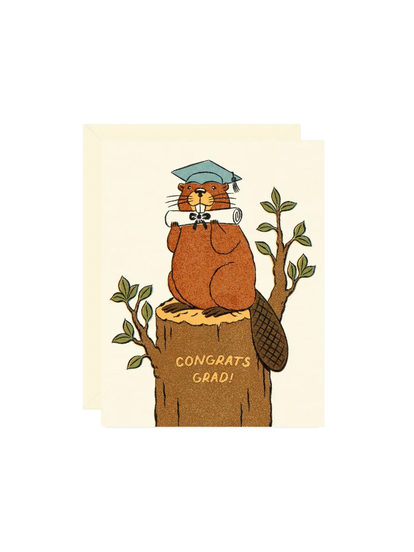 Beaver Graduation Greeting Card