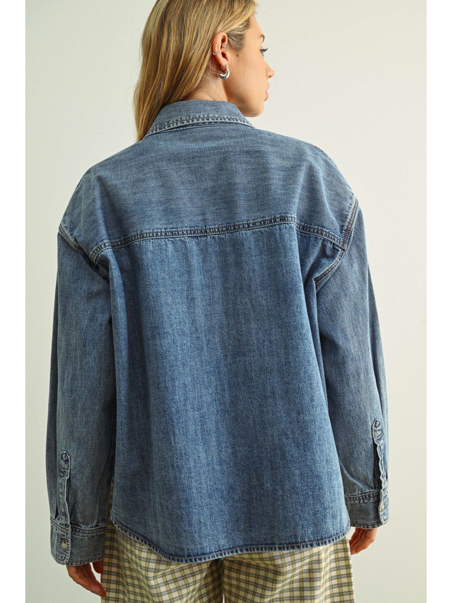 The Mina Denim Button-up