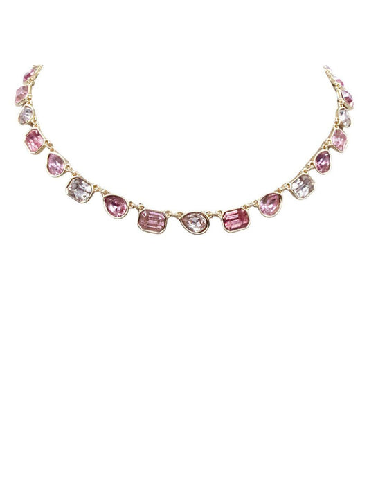 Crystal Color Stone Necklace