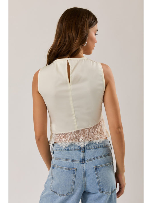 Lace Detail Sleeveless Top