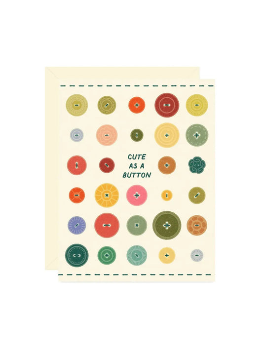 Cute as a Button Baby Card