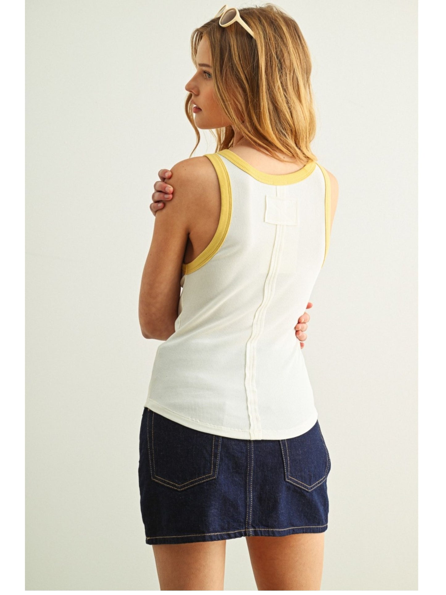Color Contrasted Tank Top