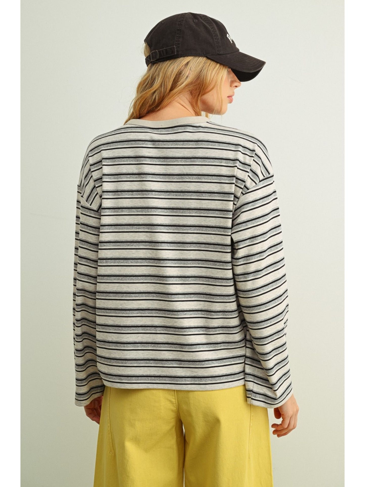 Multi Color Stripe Long Sleeve Top