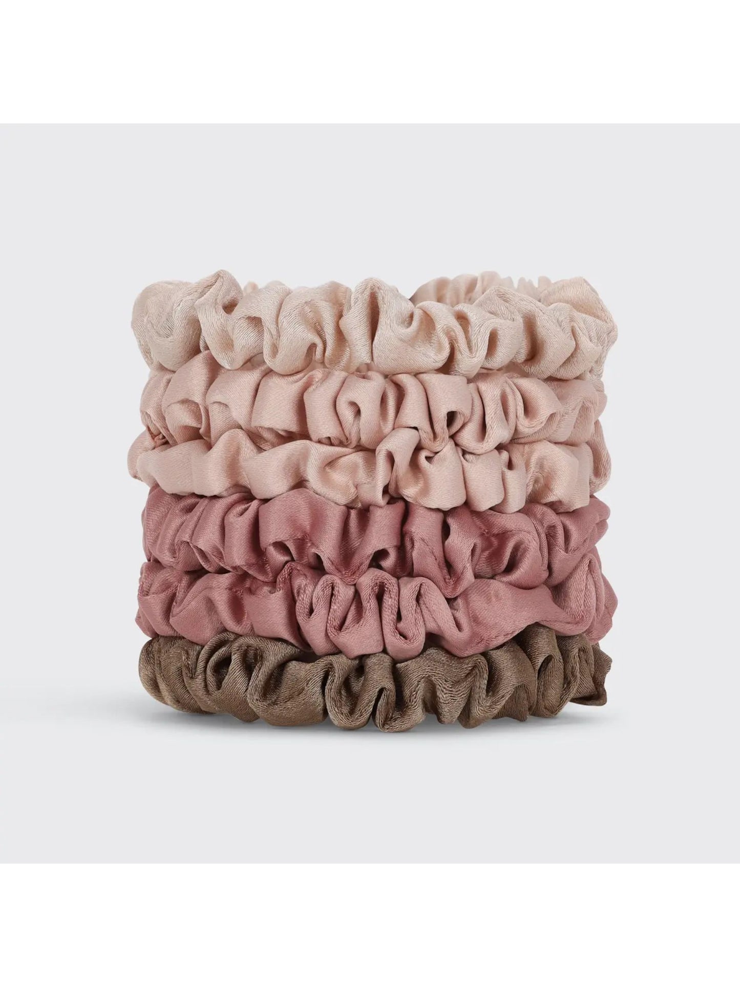 Ultra Petite Satin Scrunchies 6pc - Terracotta