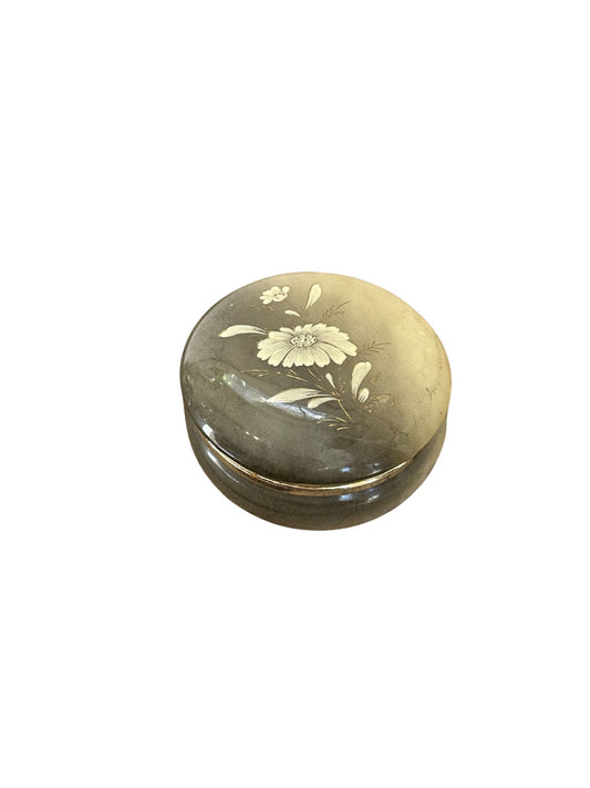Vintage Italian Trinket Box - Alabaster Stone