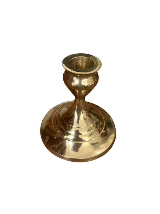 Vintage Brass Candlestick Holder - Small