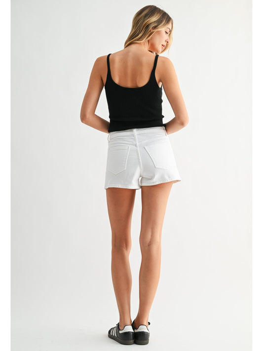 Classic Denim Short - White