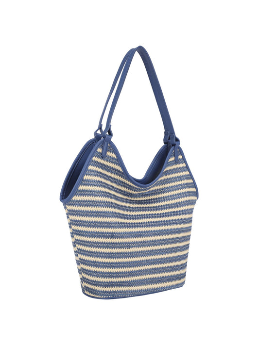 The Suzy Striped Shoulder Tote Bag