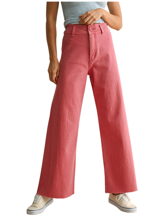 Franny Straight Wide Leg Pants - Rose