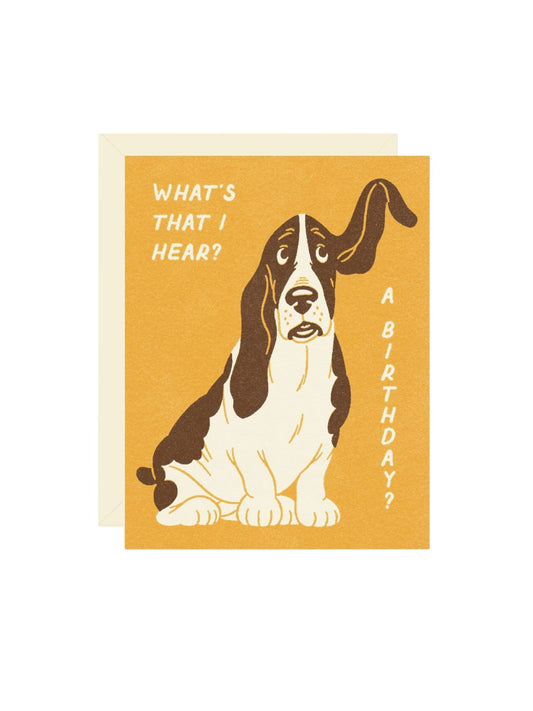 Basset Hound Birthday Greeting Card