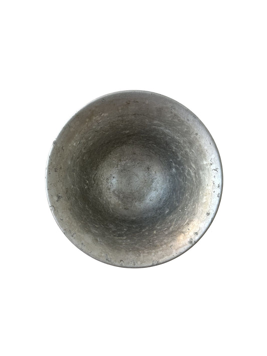 Vintage Hammered Metal Footed Bowl