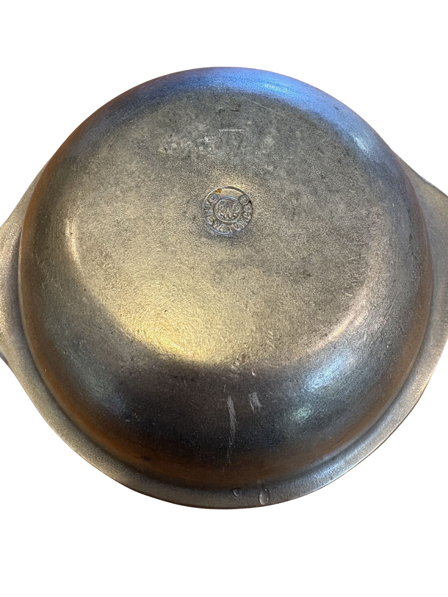 Vintage Wilton Armetale Serving Bowl w/ Scalloped Handles
