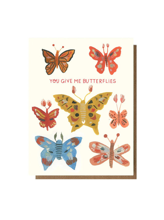 You Give Me Butterflies Greeting Card
