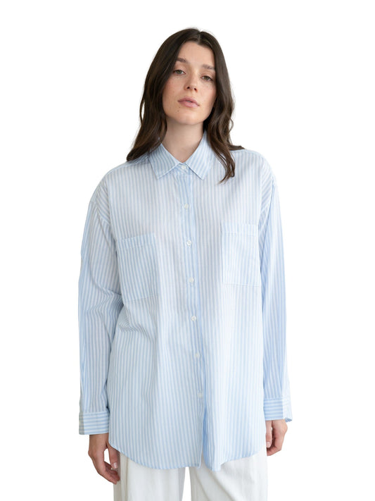 Relaxed Striped Button-up Shirt