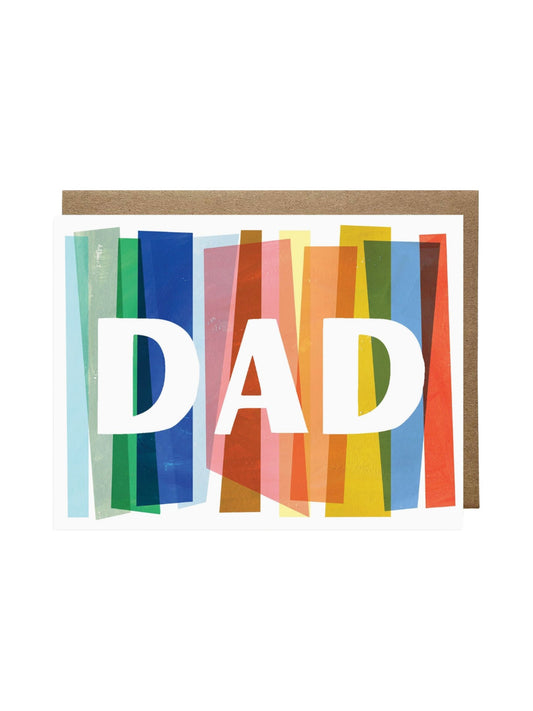 Rainbow Stripe Dad Card