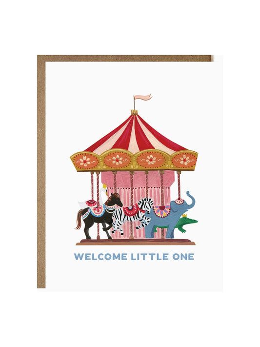 Welcome Little One Carousel Card