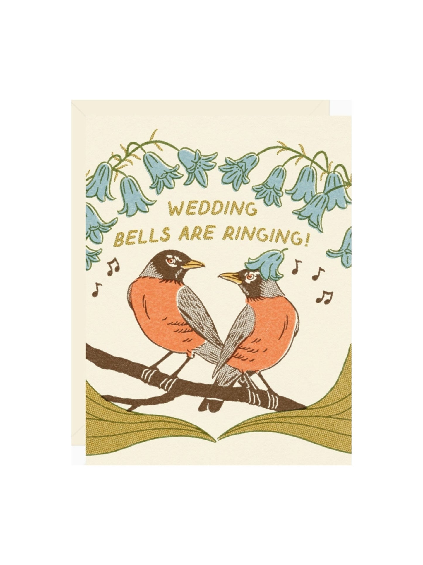 Bird Wedding Bells Greeting Card