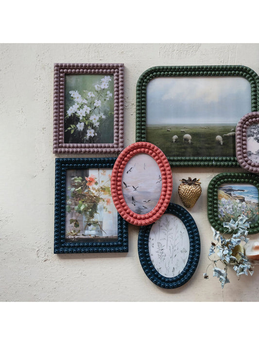 Oval Resin Bobbin Photo Frame