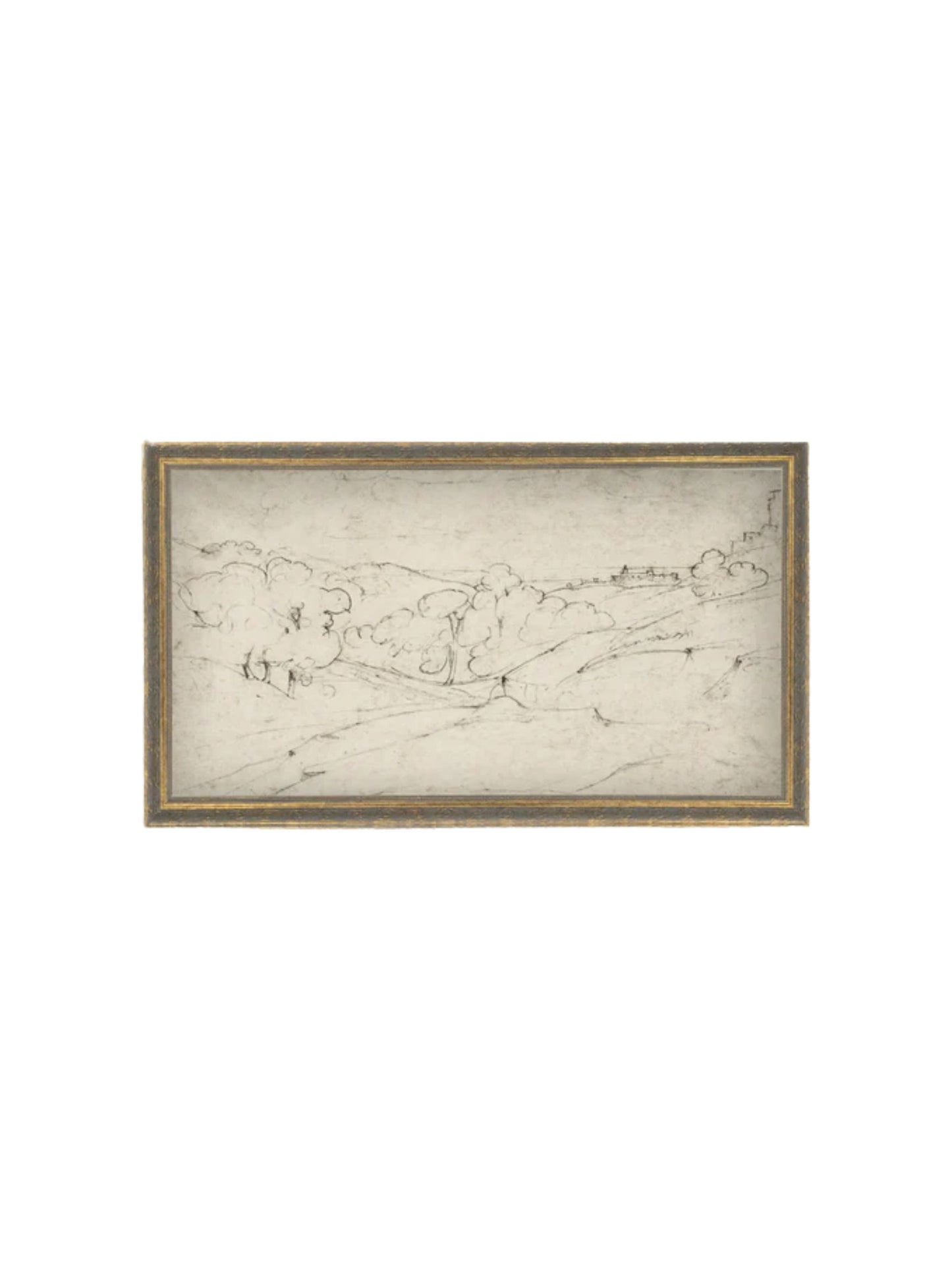 Rolling Hills Sketch Framed Picture