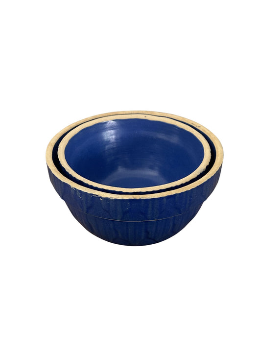 Vintage Blue Stacking Bowls