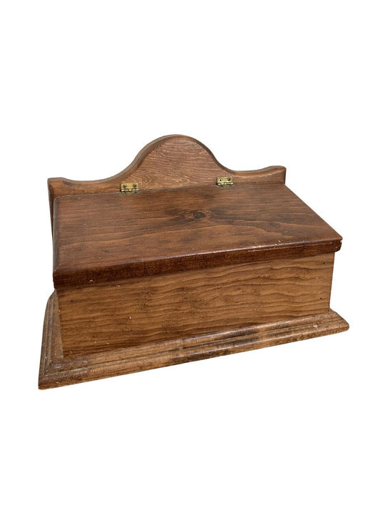 Vintage Wooden Hinged Storage Box - Pick Up Only