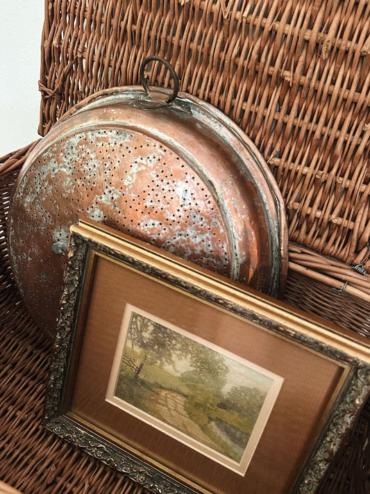 Primative French Copper Colander