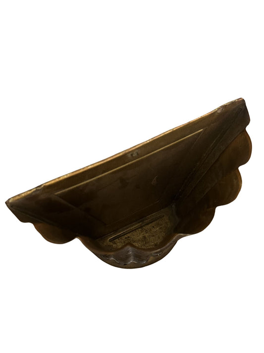 Vintage Brass Wall Pocket Planter