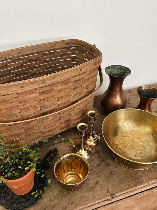 Vintage Longaberger Footed Magazine Basket - Pick Up Only