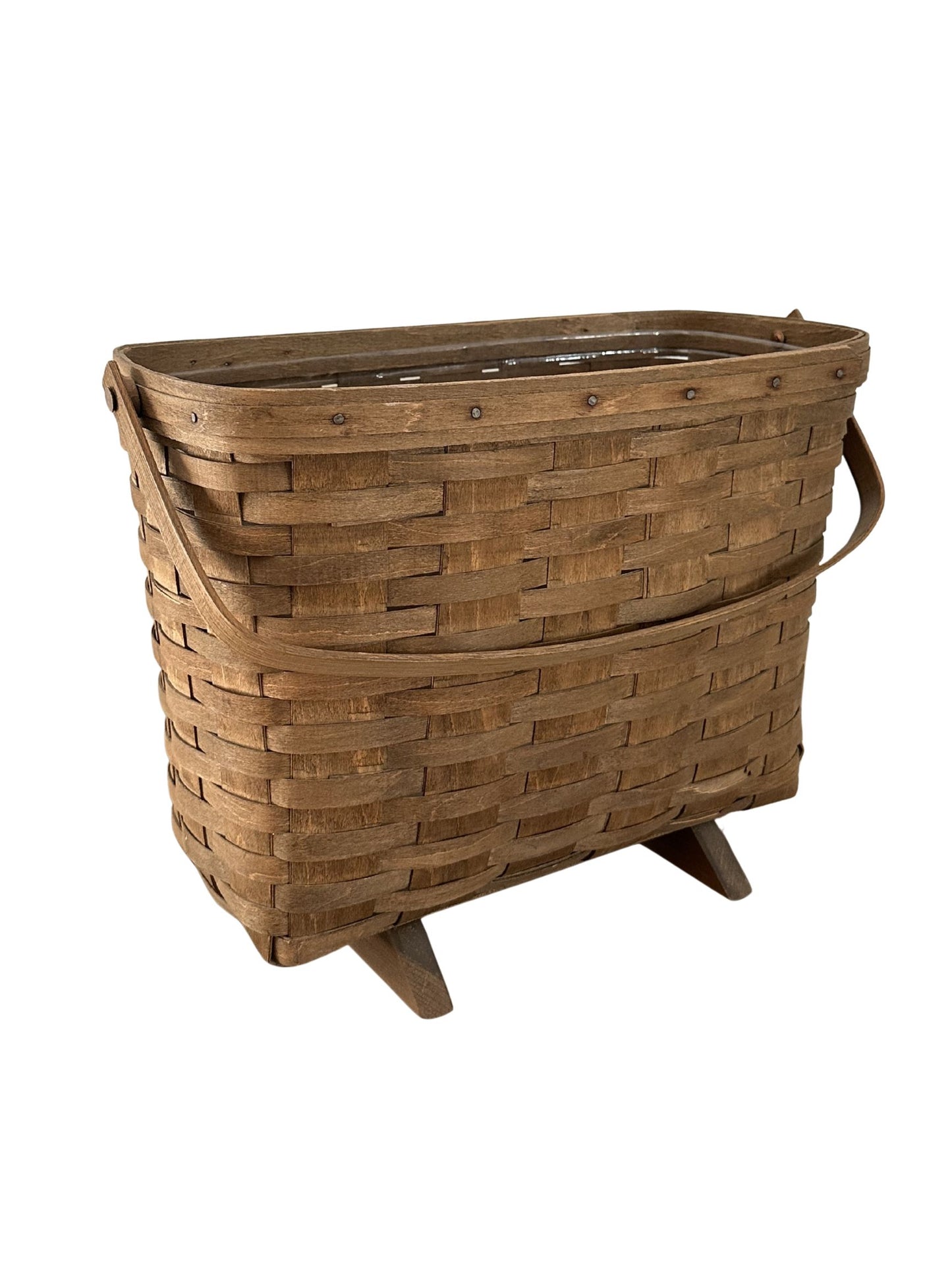 Vintage Longaberger Footed Magazine Basket - Pick Up Only