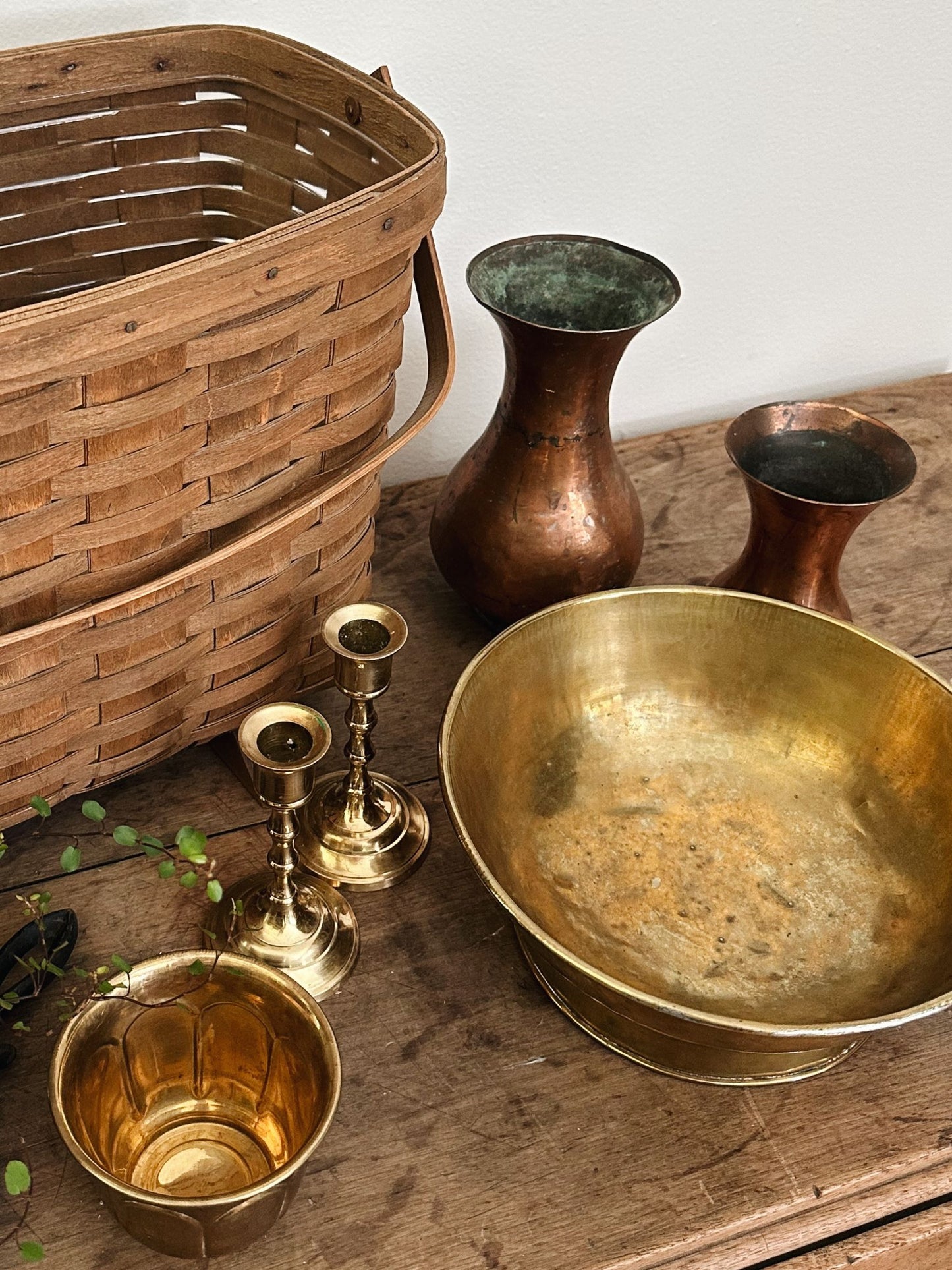 Vintage Footed Brass Bowl