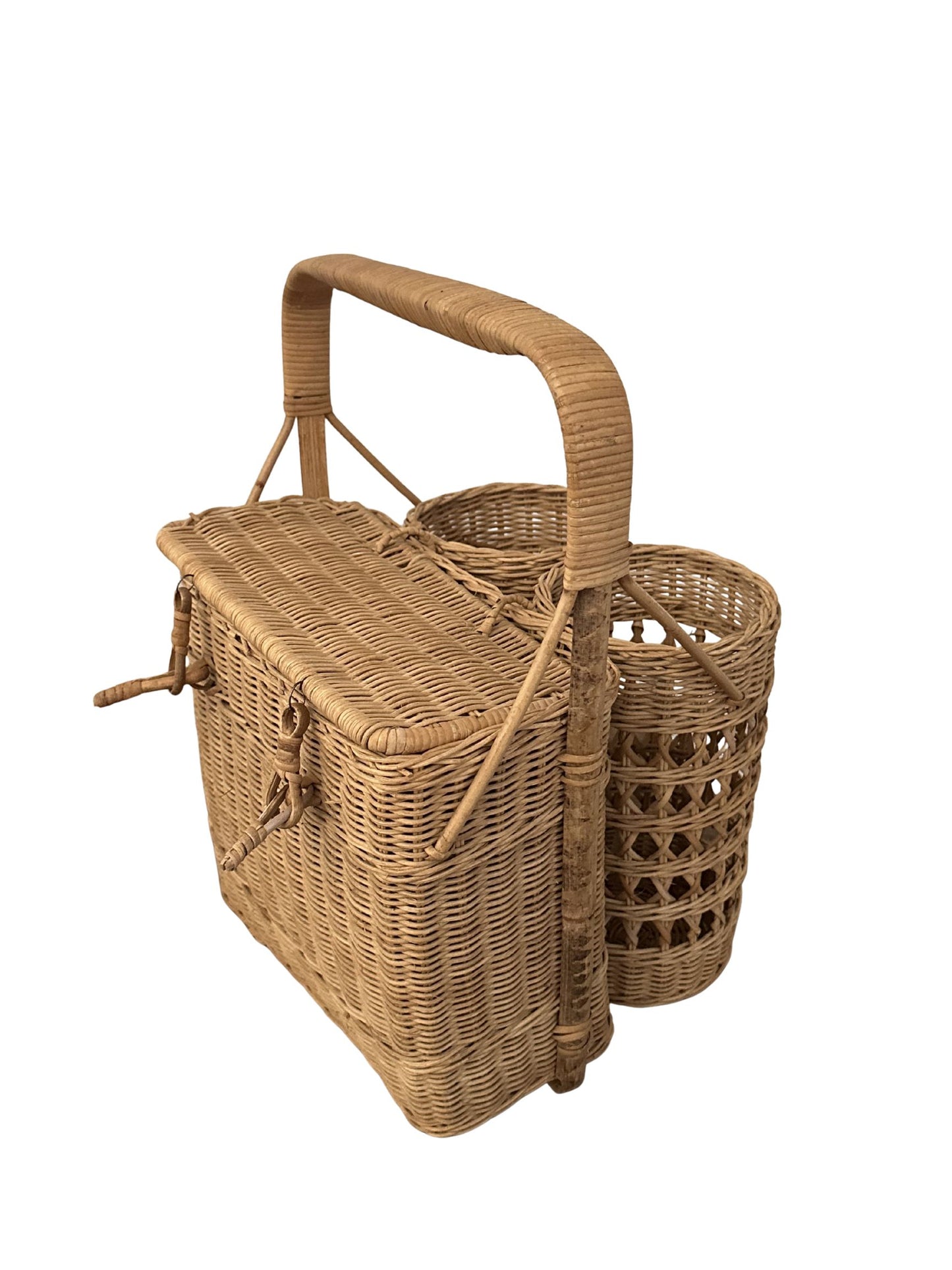 Vintage French Style Picnic Basket w/ Lid and Handle - Pick Up Only