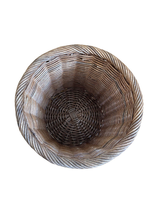 Vintage Large Basket w/ Rope Edge - Pick Up Only