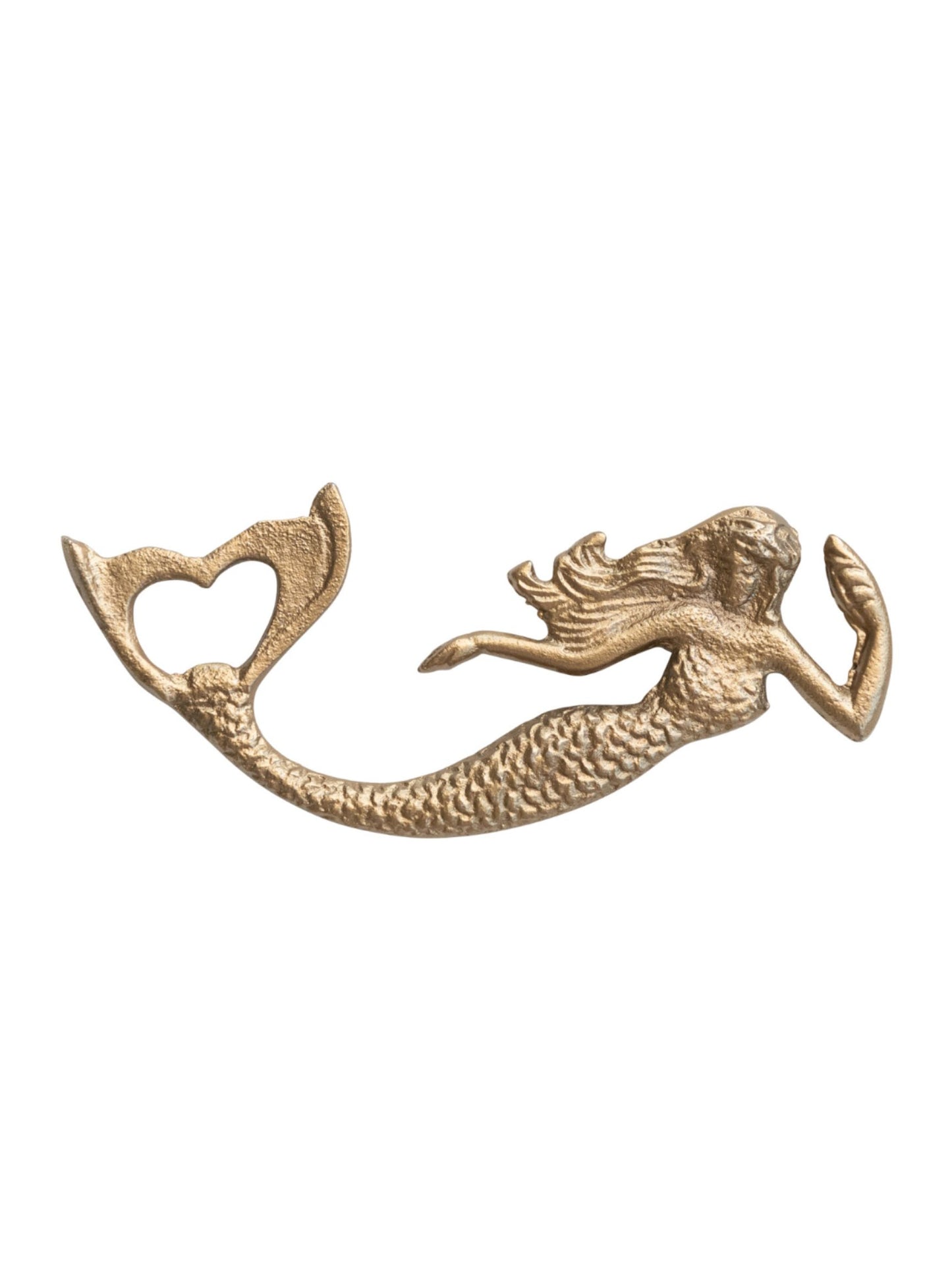 Cast Iron Mermaid Shaped Bottle Opener