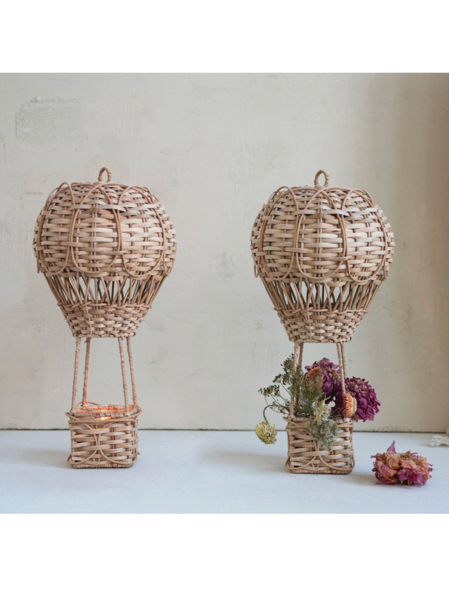 Hand-Woven Rattan Hot Air Balloon - Pick Up Only