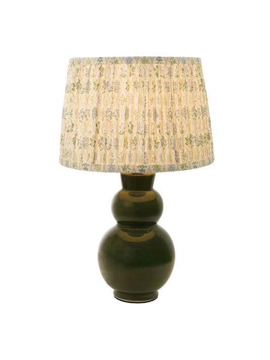 Table Lamp with Pleated Fabric Shade & Inline Switch - Pick Up Only