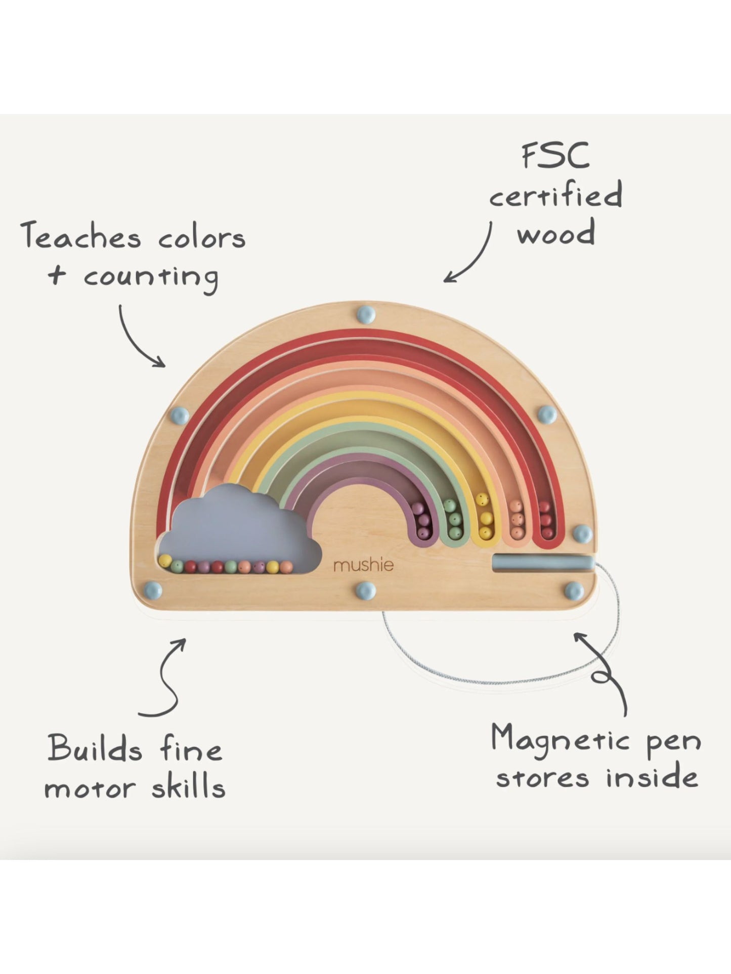 Wooden Magnetic Rainbow Maze