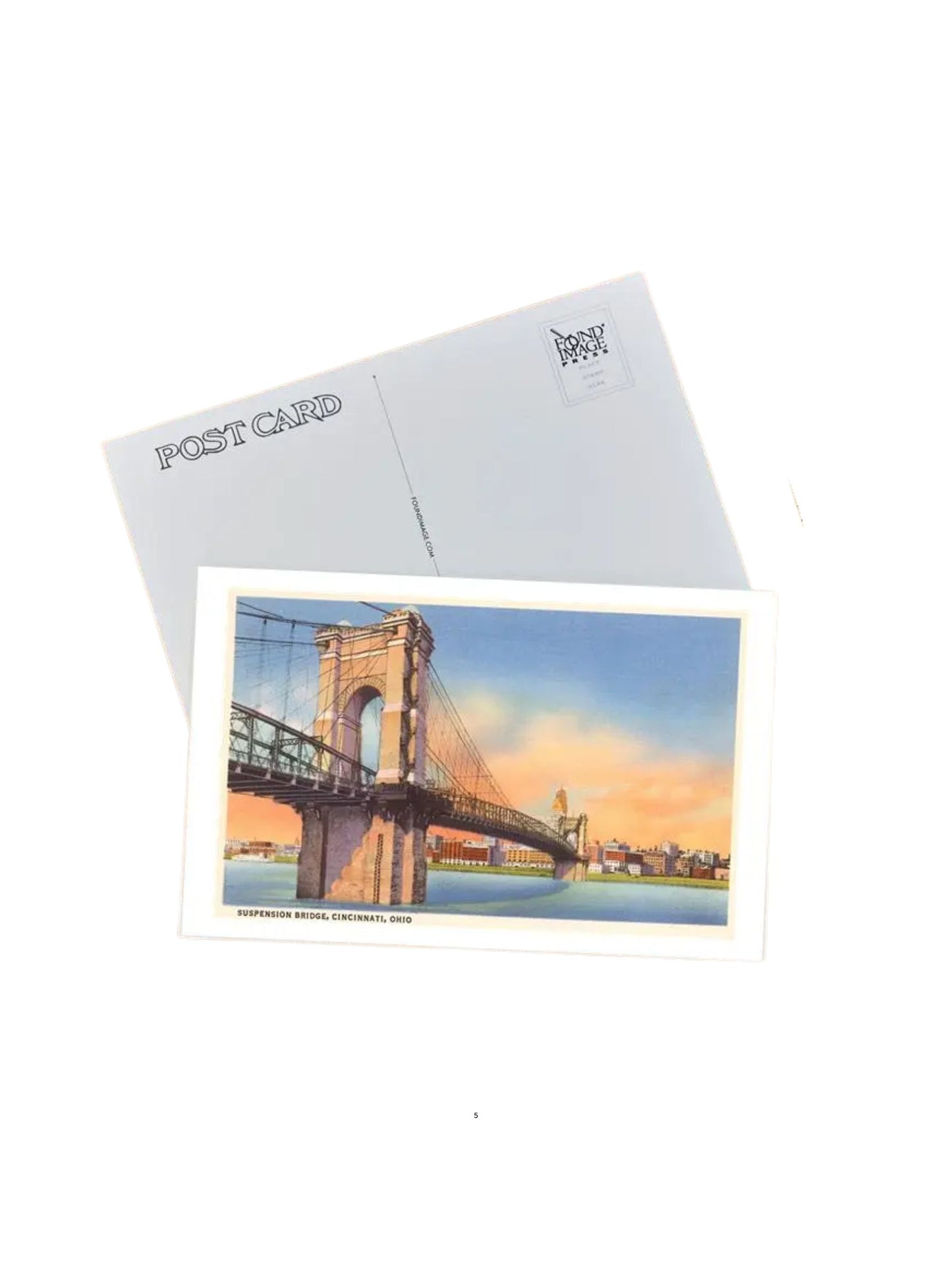 Postcard - Suspension Bridge, Cincinnati