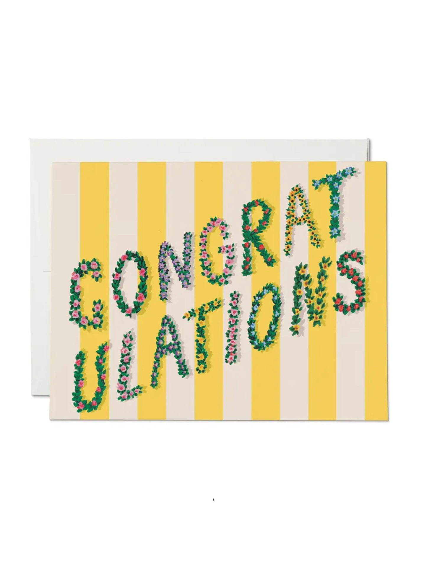 Yellow Stripes Congratulations Card