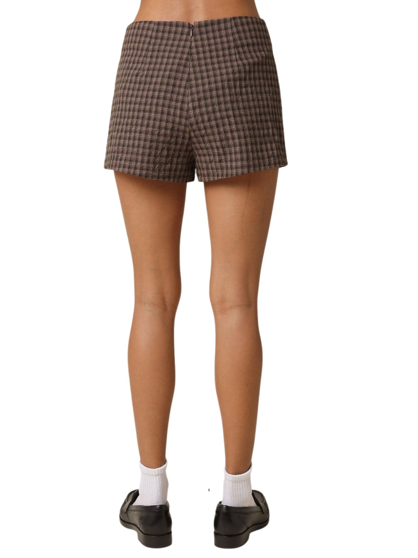 Joan Brown Plaid Shorts