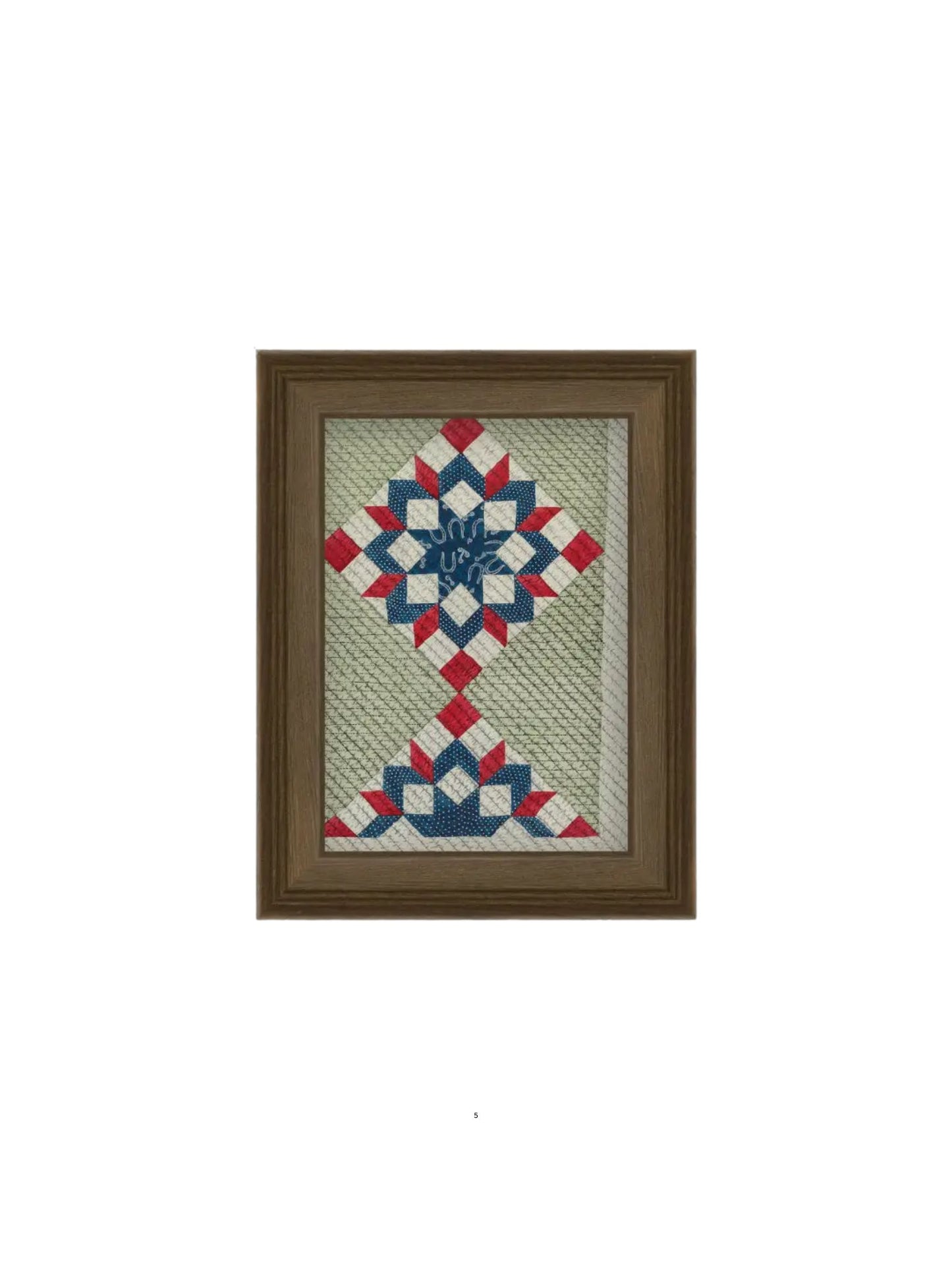 American Quilt Pattern Framed Picture