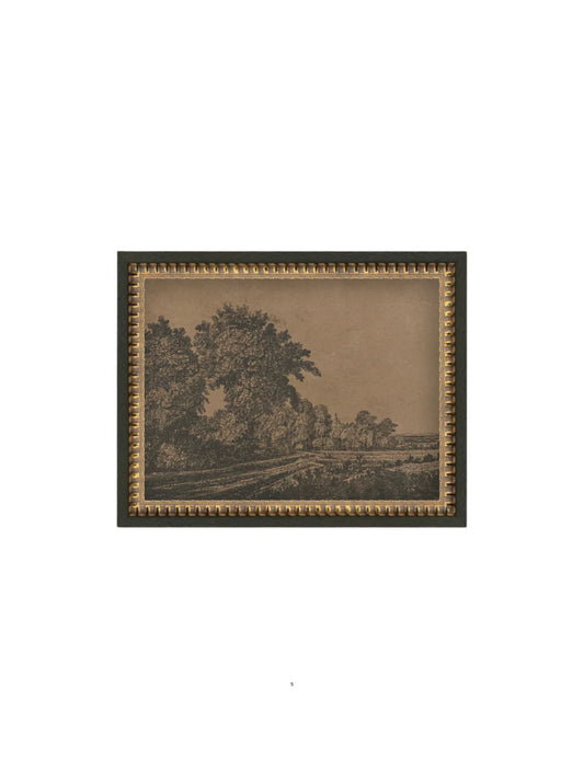 Corn Field Etching Framed Picture