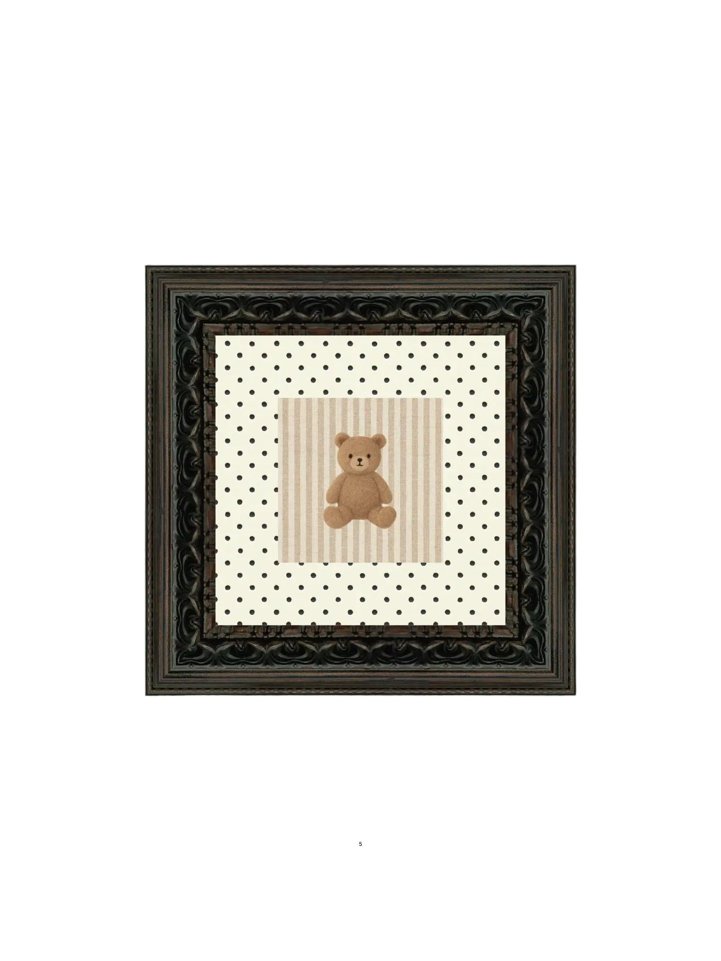 Polka Dot Bear Framed Picture