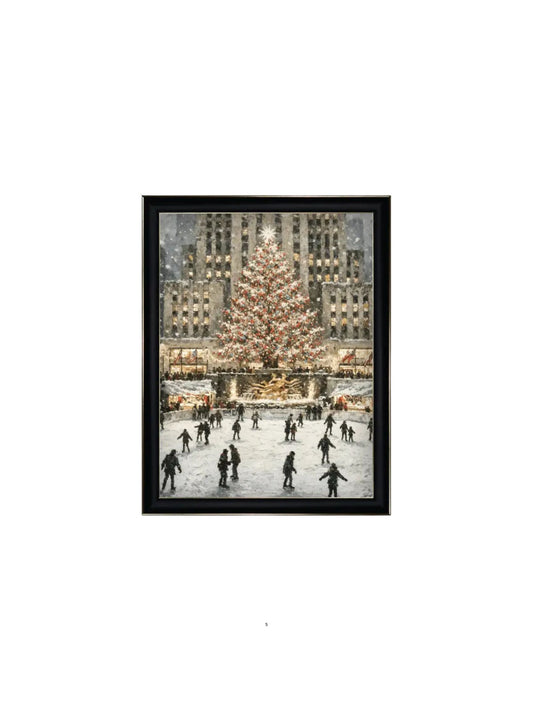 Skating in the City Framed Picture